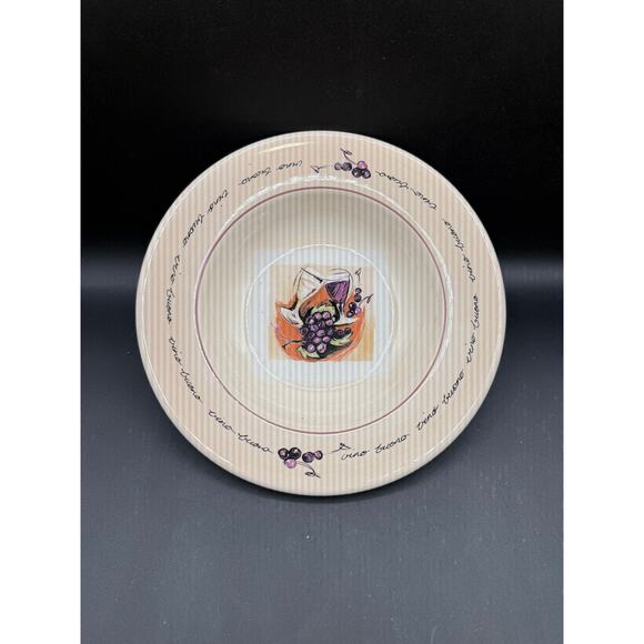 Stokes Sur La Table “Buono Vino” Single Bowl – Wine Grapes Purple - Picture 2 of 9